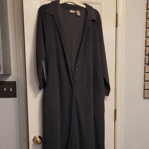 L.L. Bean Vintage Charcoal Gray Sweater Dress